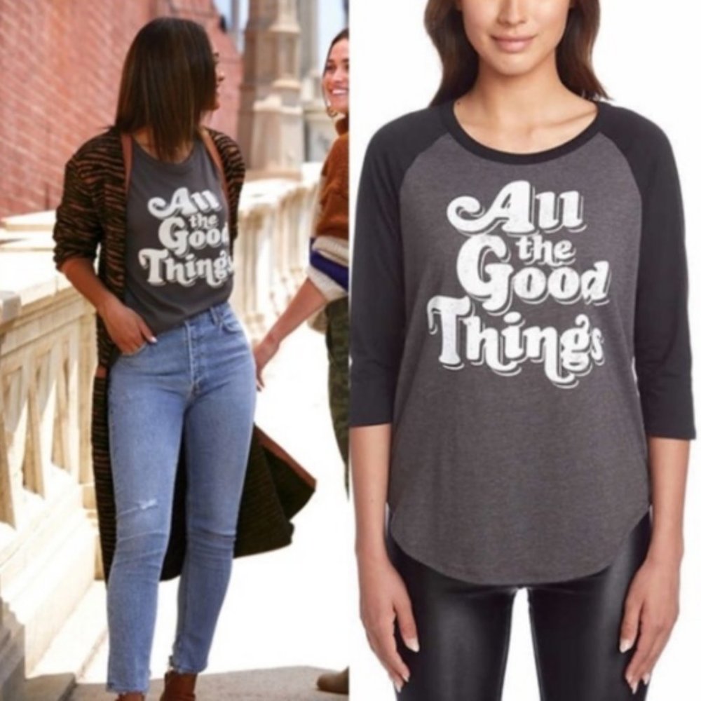 Anthropologie Chaser Graphic Baseball Tee Shirt